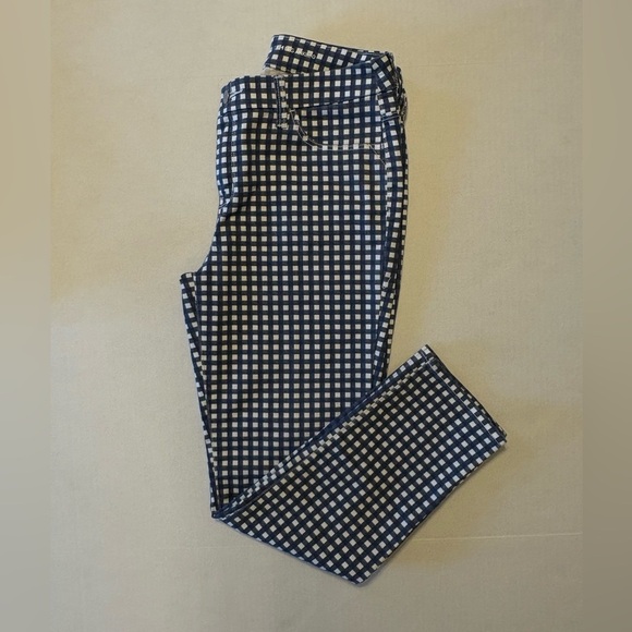 Chico’s Perfect Stretch Girlfriend Slim Leg Ankle checkered pants size Chico’s 0 - Picture 1 of 8